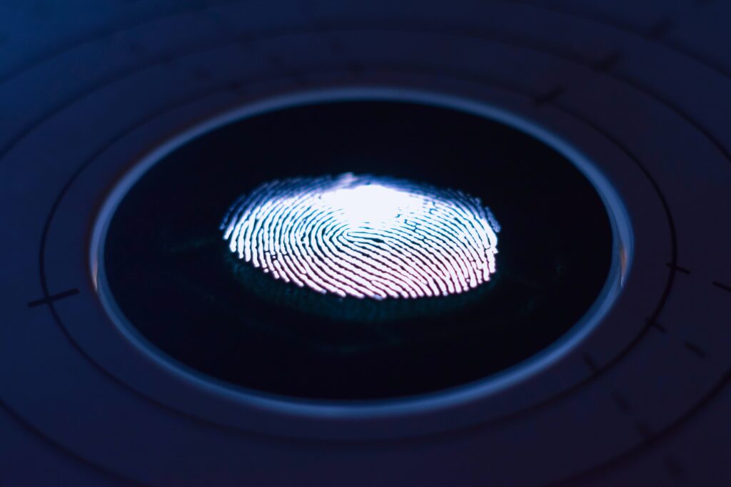 Fingerprint on scanner